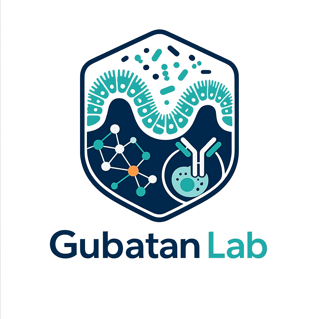 Gubatan Lab emblem: intestinal epithelium, an antibody and molecular networks
